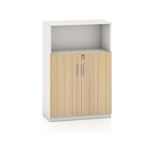 Esma 1.2m Freestanding Cabinet Rhine Light Oak and White
