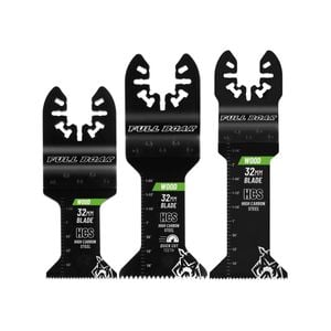 Full Boar 3 Piece Assorted Wood Plunge Cut Multi-Tool Blade Set