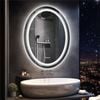 OAKORY 60x80cm Oval LED Smart Bathroom Mirror Front and Backlit Anti-Fog Dimmable
