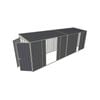 Build-a-Shed 1.5 x 6 x 2m Skillion Double and Single Sliding Side Doors Shed - Grey