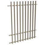 ProtectorAl 0350-1200W x 1500H Paperbark Aluminium Radiator Pool Fence Panel with mid rail