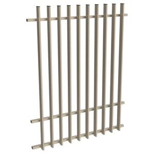 ProtectorAl 350-1200 x 1500 Paperbark Aluminium Radiator Pool Fence Panel With Mid Rail