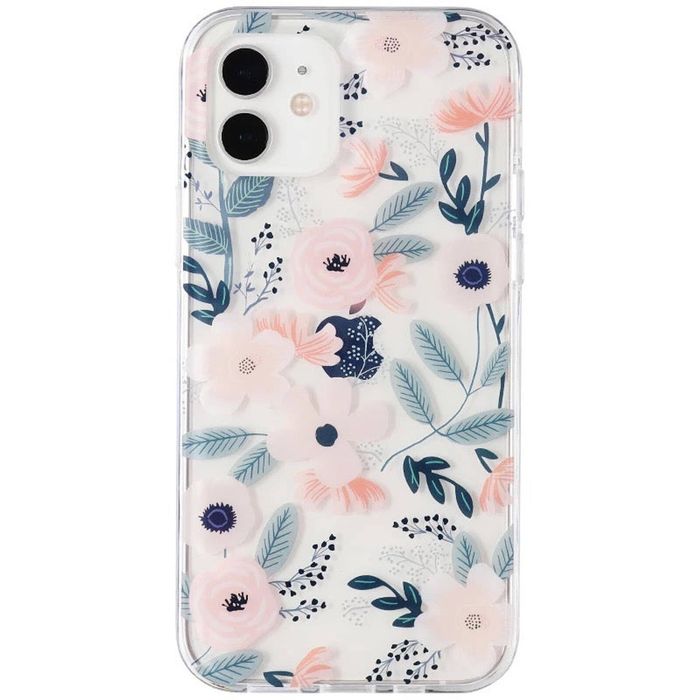 Flower Floral Shockproof Case Shockproof Cover - For Apple iPhone 12 / 12 Pro (Pink)
