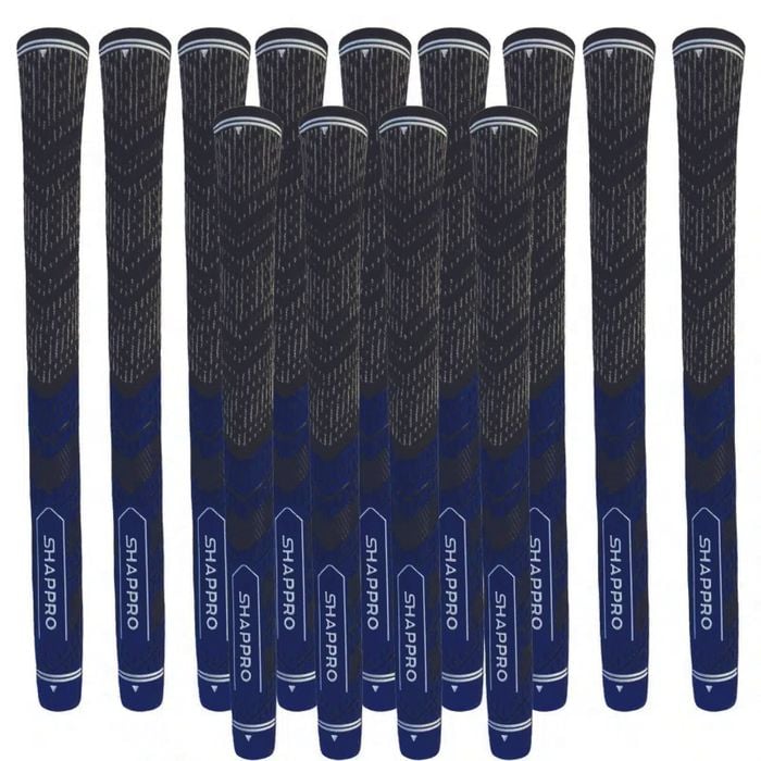 Shappro - Dual Compound Golf Grips - Set of 13 - Balck & Blue