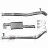 Ignite Exhausts Turbo Back For Toyota Landcruiser 76 Series V8 Wagon 3" No Cat With Muffler Raw Aluminised Steel