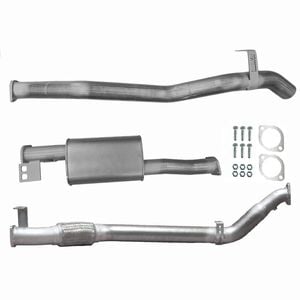 Ignite Exhausts Turbo Back For Toyota Landcruiser 76 Series V8 Wagon 3" No Cat With Muffler Raw Aluminised Steel