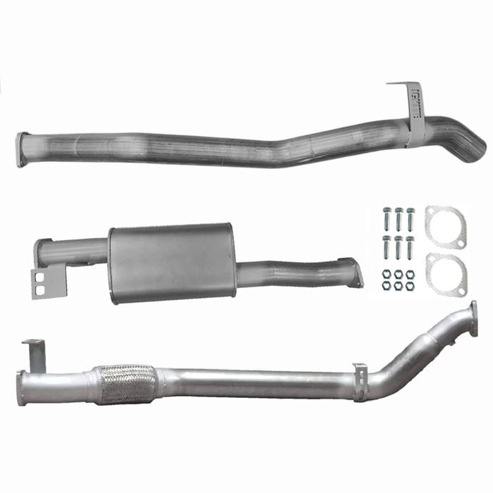 Ignite Exhausts Turbo Back For Toyota Landcruiser 76 Series V8 Wagon 3" No Cat With Muffler Raw Aluminised Steel