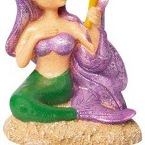 Aqua One Mermaid w/ Mirror Ornament 6.5x5.5x8cm (37496)