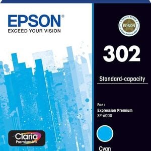 Epson Epson 302 Cyan Ink Cartridge Toner C13T01W292 Genuine Original