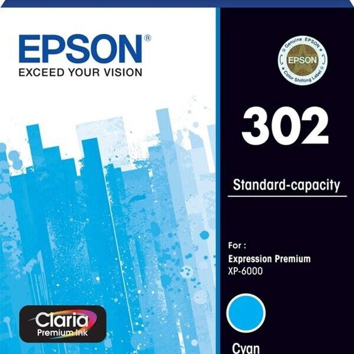 Epson Epson 302 Cyan Ink Cartridge Toner C13T01W292 Genuine Original