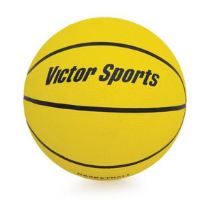 Victor Sports Heavy Duty Durable Rubber Basketball Yellow Size 5