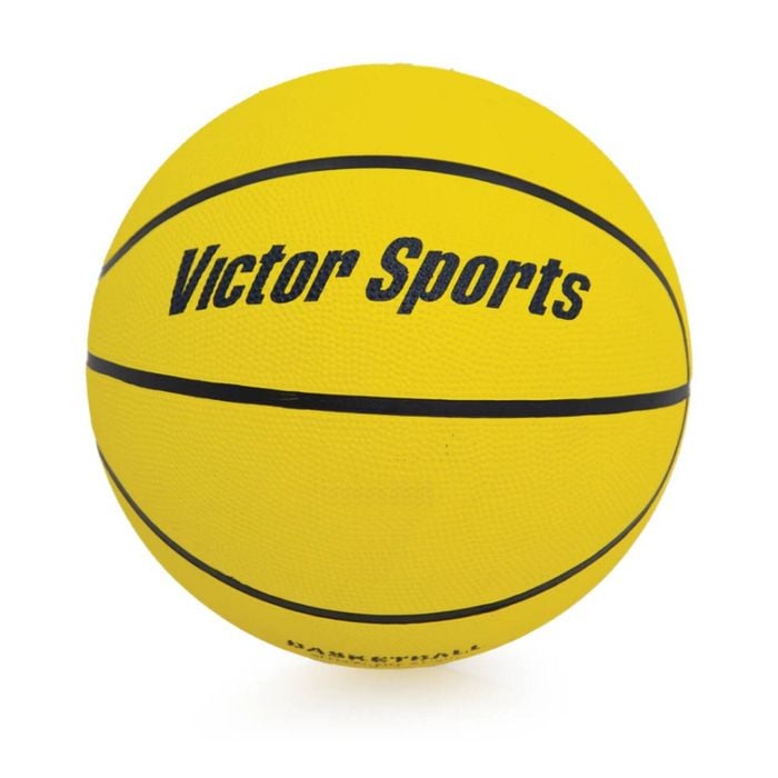 Victor Sports Heavy Duty Durable Rubber Basketball Yellow Size 5