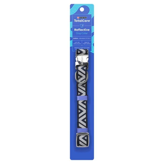Purina Total Care Navy Reflective Dog Collar - Medium