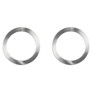 DETA 110mm Brushed Nickel Finish Twist On Frames - 2 Pack