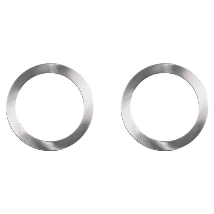 DETA 110mm Brushed Nickel Finish Twist On Frames - 2 Pack