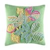 Kas Australia Alicia Cushion Embroidered Leaf Cotton Multi 50x50cm
