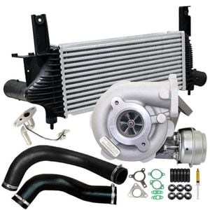 Upgrade Billet Turbo Charger With 62mm Intercooler & Hoses And Genuine Oil Feed Pipe For Nissan Navara D40 Yd25 2.5l 3-bolt