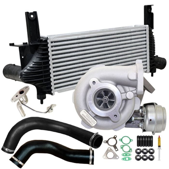 Upgrade Billet Turbo Charger With 62mm Intercooler & Hoses And Genuine Oil Feed Pipe For Nissan Navara D40 Yd25 2.5l 3-bolt