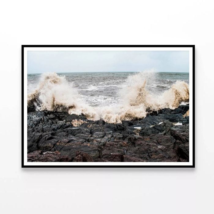 Waves Beach Side View  Print 100% Australian Made 90x60cm  (Poster)