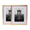 Cooper & Co. 8 x 10inch Mat to 5 x 7inch Set of 2 Gold Premium Metallicus Metal Photo Frames