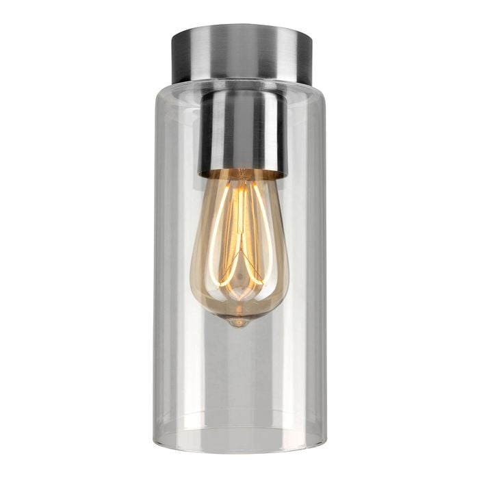 Brilliant 10cm Brushed Chrome Juno DIY Install Batten Fix Light Shade