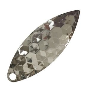 Artizan Hex Stamped Willow Blade, Silver Nickel, 30mml X 10mmw, Qty 5