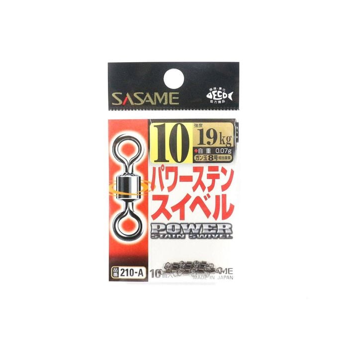 Sasame 210A Stainless Steel Rolling Fishing Swivel 10