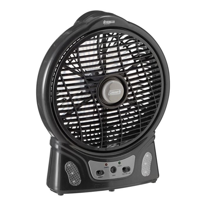 Coleman 8-Inch/20cm Black Rechargeable Lithium Ion Camping Fan