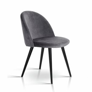 Artiss Set of 2 Dark Grey Velvet Modern Dining Chairs