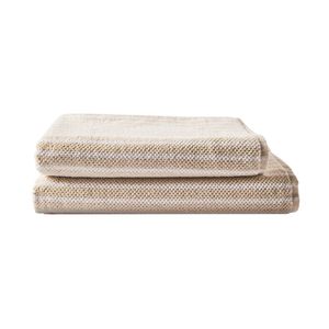 MyHouse Lorne Textured Bath Towel Collection 70cm x 140cm Shell