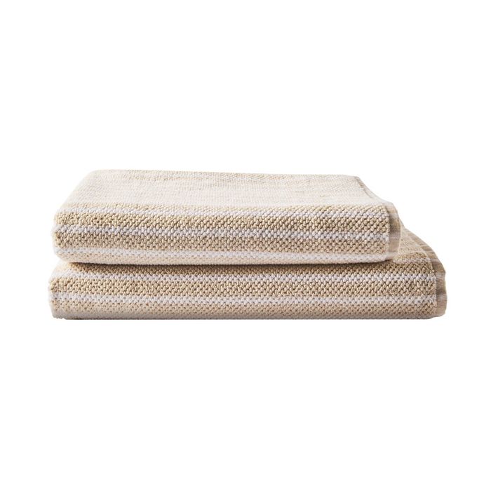 MyHouse Lorne Textured Bath Towel Collection 70cm x 140cm Shell
