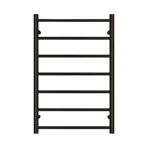 Forme Black Satin 7 Bar Heated Towel Rail