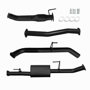 Ignite Exhausts Turbo Back For Nissan D23 Navara Np300 3" Cat & Muffler Black Aluminised Steel