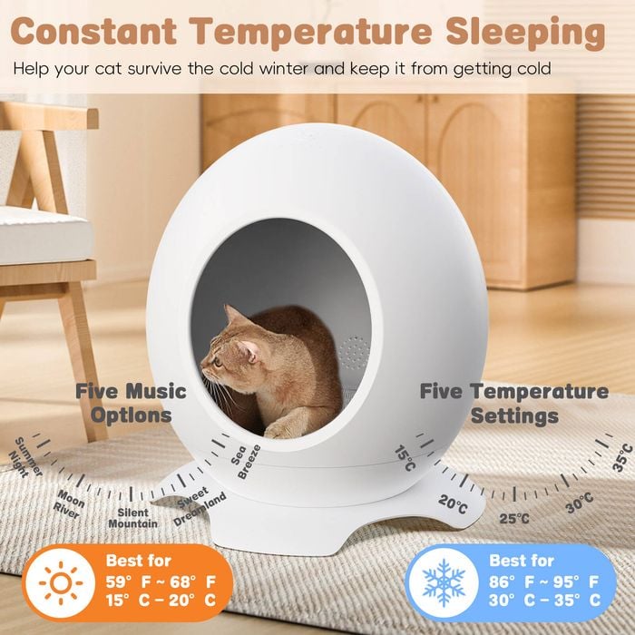 Advwin Smart Cat House Heated Cat Bed Cooling Cat Cave Bunnings