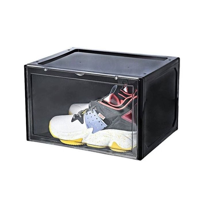 Digitel Premium Shoe Box Storage Organizer Side Display Black