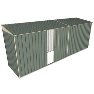 Build-A-Shed 1.2 x 5.2 x 2.0m Skillion Single Sliding Side Door Shed - Green