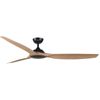FanForce Capri II Smart DC Ceiling Fan W/ Remote 52in Black/Teak