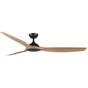 FanForce Capri II Smart DC Ceiling Fan W/ Remote 52in Black/Teak
