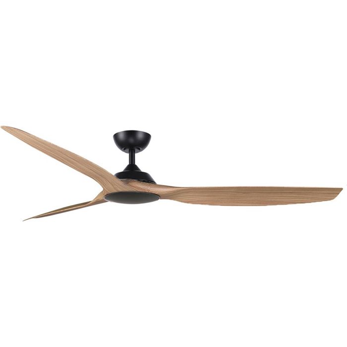 FanForce Capri II Smart DC Ceiling Fan W/ Remote 52in Black/Teak