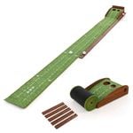 Costway 2 Hole Sizes Golf Putting Mat Indoor Outdoor Golf Accessories