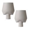 SOGA 2X 33x43cm Abstract Ceramic Square Vase