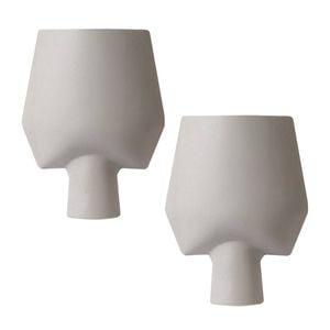 SOGA 2X 33x43cm Abstract Ceramic Square Vase