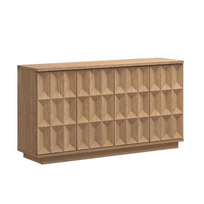 Cosmoliving 4 Door Sideboard Buffet Table | Minimalist and Contemporary Design