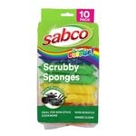 SABCO Clean with Colour Scrubby Sponges 10pk