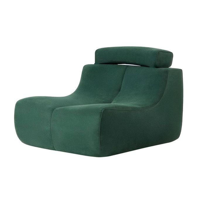 MIUZ Armless Lounge Chair, 1PC Modular Sofa, Green Accent Chair