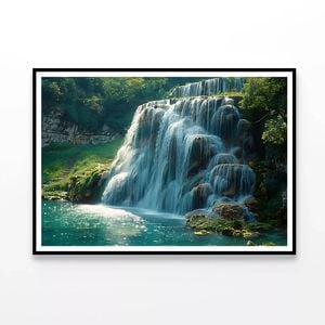Waterfall in National Park   Print 100% Australian Made 90x60cm  (Poster)