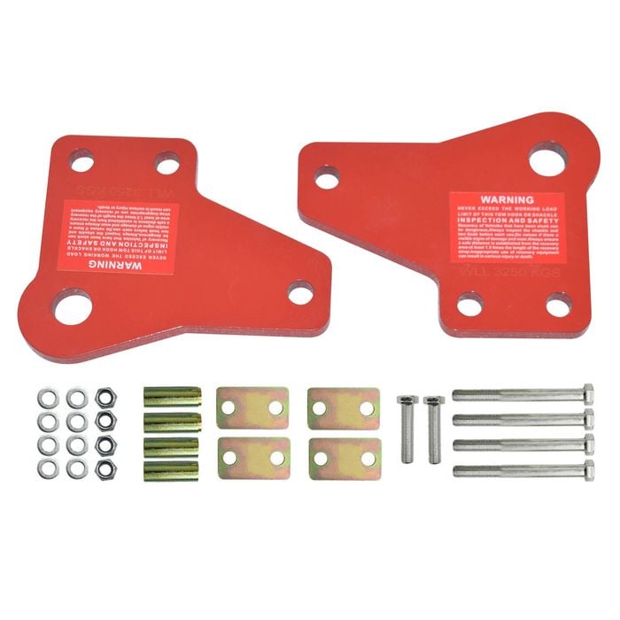 Front Recovery Tow Point Kit 3250 KG Hitch Fit For Toyota Hilux KUN26 2005-2015 N70