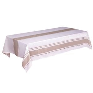 Marquee 230 x 150cm Taupe Coastal Stripe Outdoor Tablecloth
