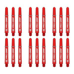 18pc Target Pro Grip Nylon Shaft Dart Flight Stem Game Accessory Short Red