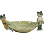 LVD Leaf Plate W Frogs Decorative Display Home Kitchen Decor